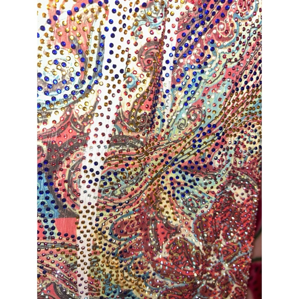 🧡 Y2K Colorful Rhinestone Mini Dress - Picture 5 of 9
